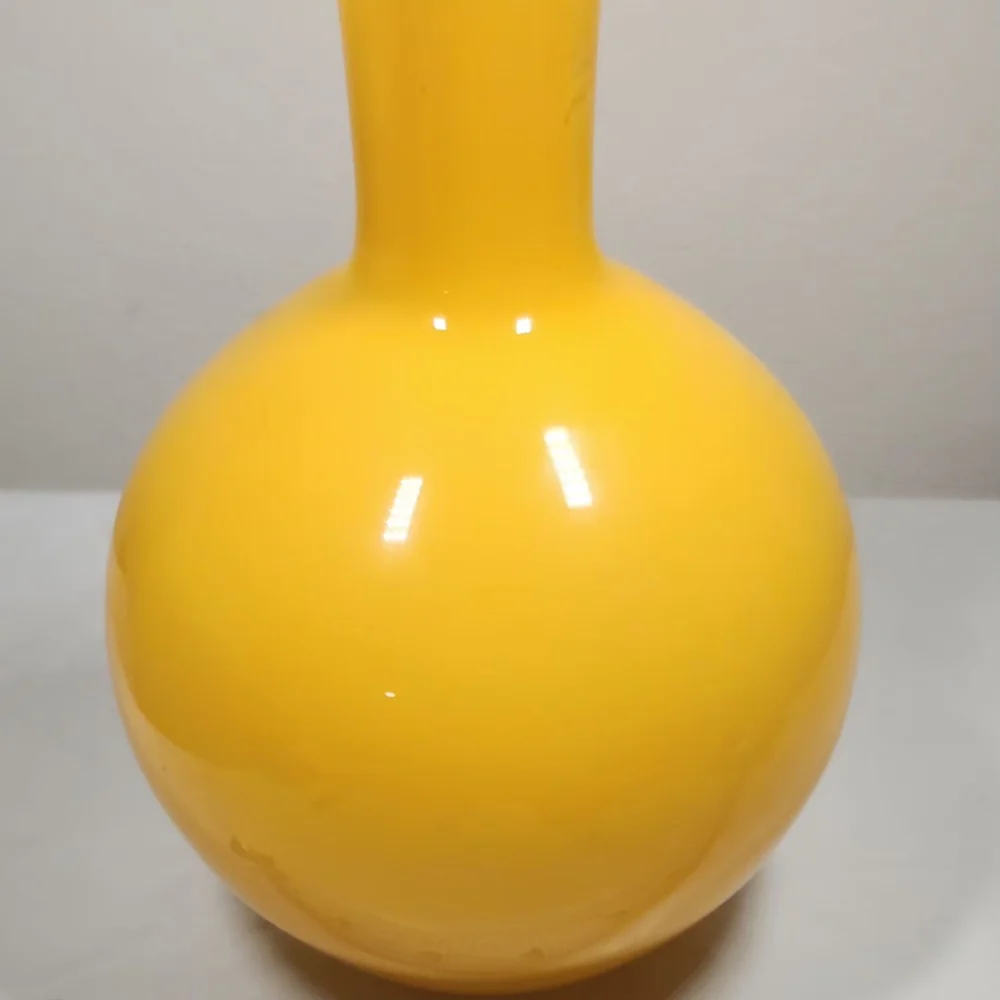 Modern Yellow Globe Ceramic Vase